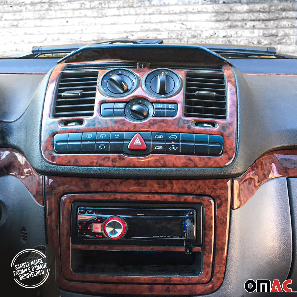Ford Transit Passenger Van Dashboard Kit - Omac - 29 Pcs. (Wooden) - 2014